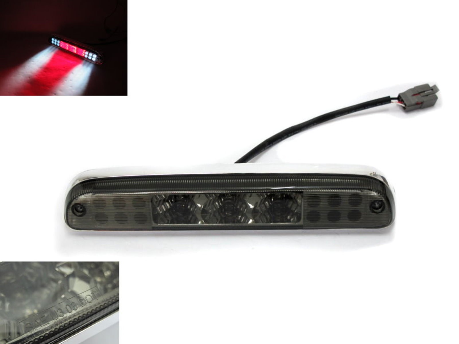 CrazyTheGod F-Series SuperDuty F250/F350/F450/F550 SUPER DUTY 1999-2011 Pickup 2D/4D LED Rear Tail Third Brake Light Smoke for FORD