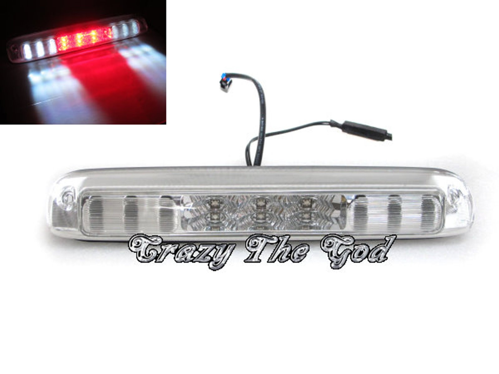 CrazyTheGod Sierra 1999-2007 Pickup 2D/4D LED Rear Tail Third Brake Light Chrome for GMC