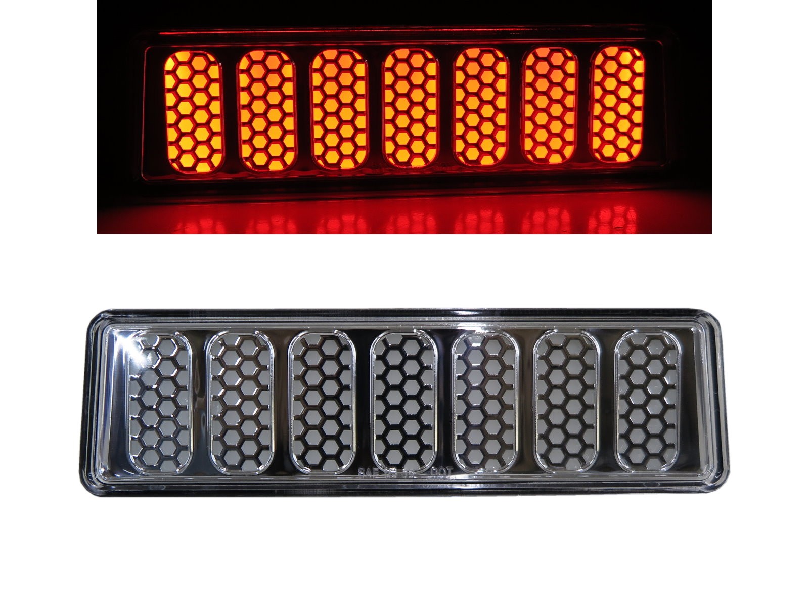 CrazyTheGod Wrangler JK Third generation 2007-2017 Convertible/SUV 2D/4D LED Rear Tail Third Brake Light Chrome for JEEP