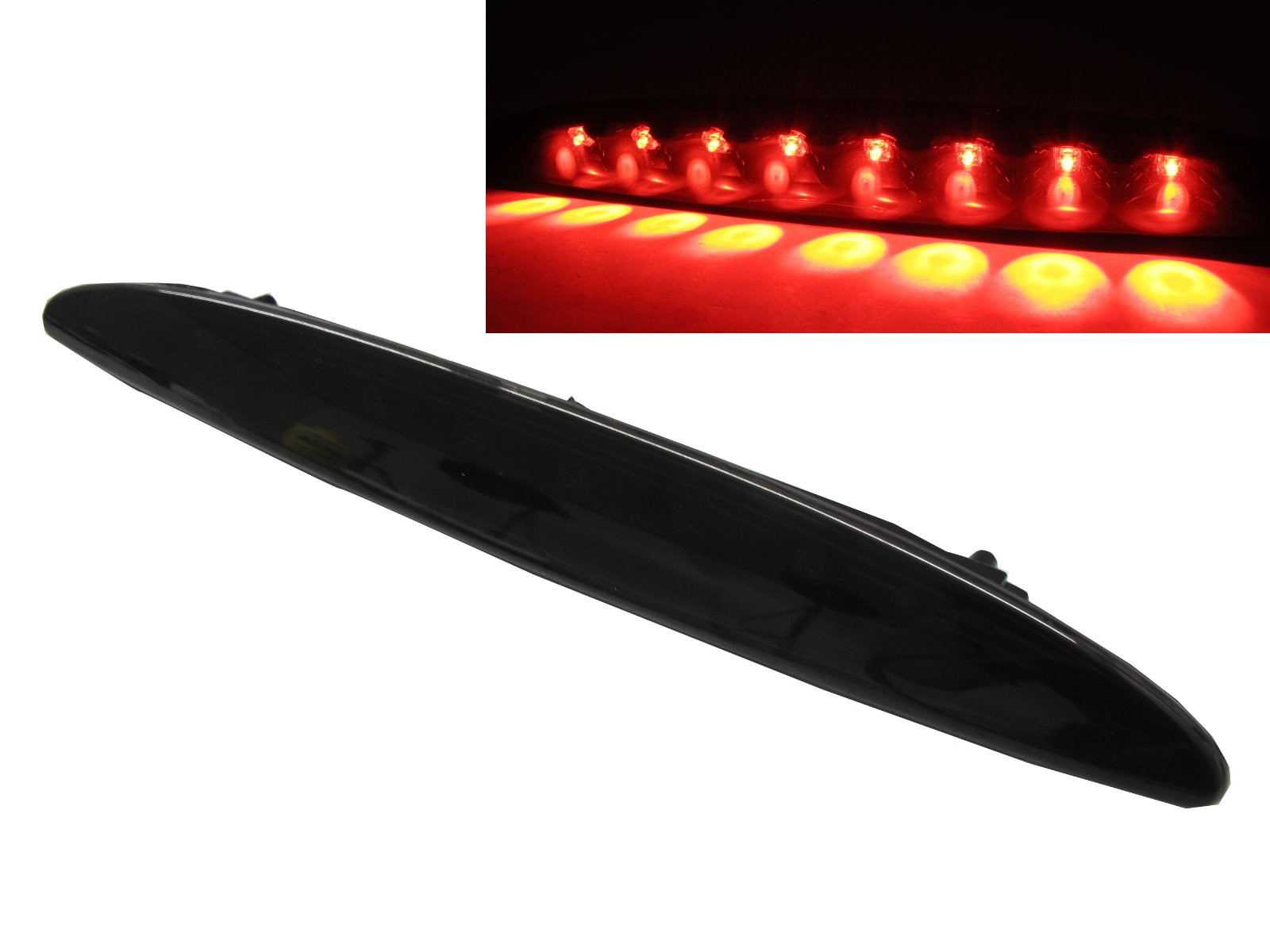 CrazyTheGod MINI R50 First generation 2002-2006 Hatchback 3D LED Rear Tail Third Brake Light Black for MINI