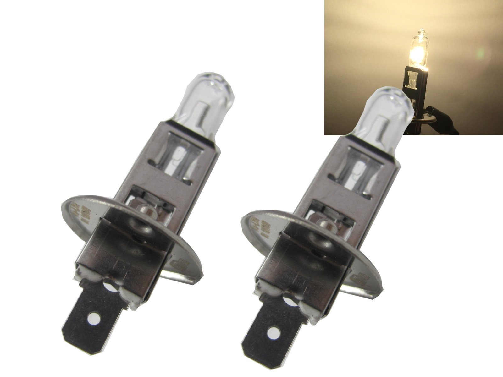 CrazyTheGod Bulb Globe 2PCS H1 55W Halogen Headlight Headlamp