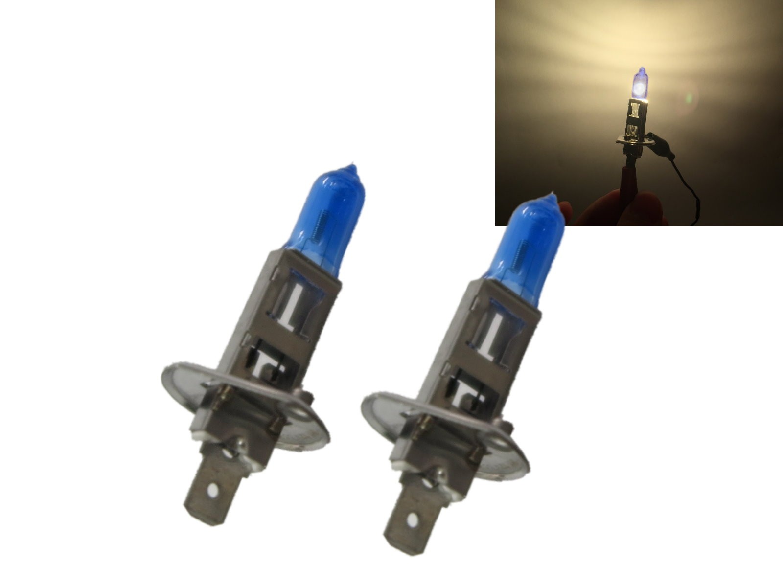 CrazyTheGod Bulb Globe 2PCS H1 55W Halogen Headlight Headlamp V2