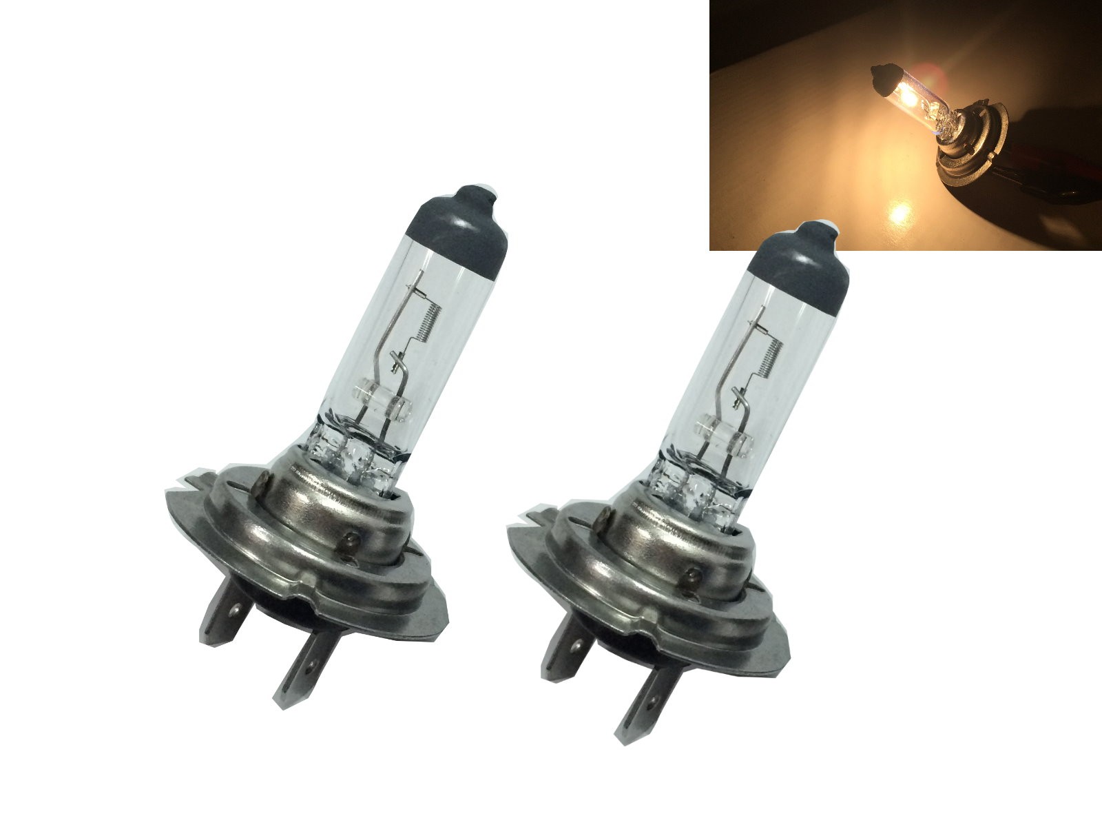 CrazyTheGod Bulb Globe 2PCS H7 55W Halogen Headlight Headlamp