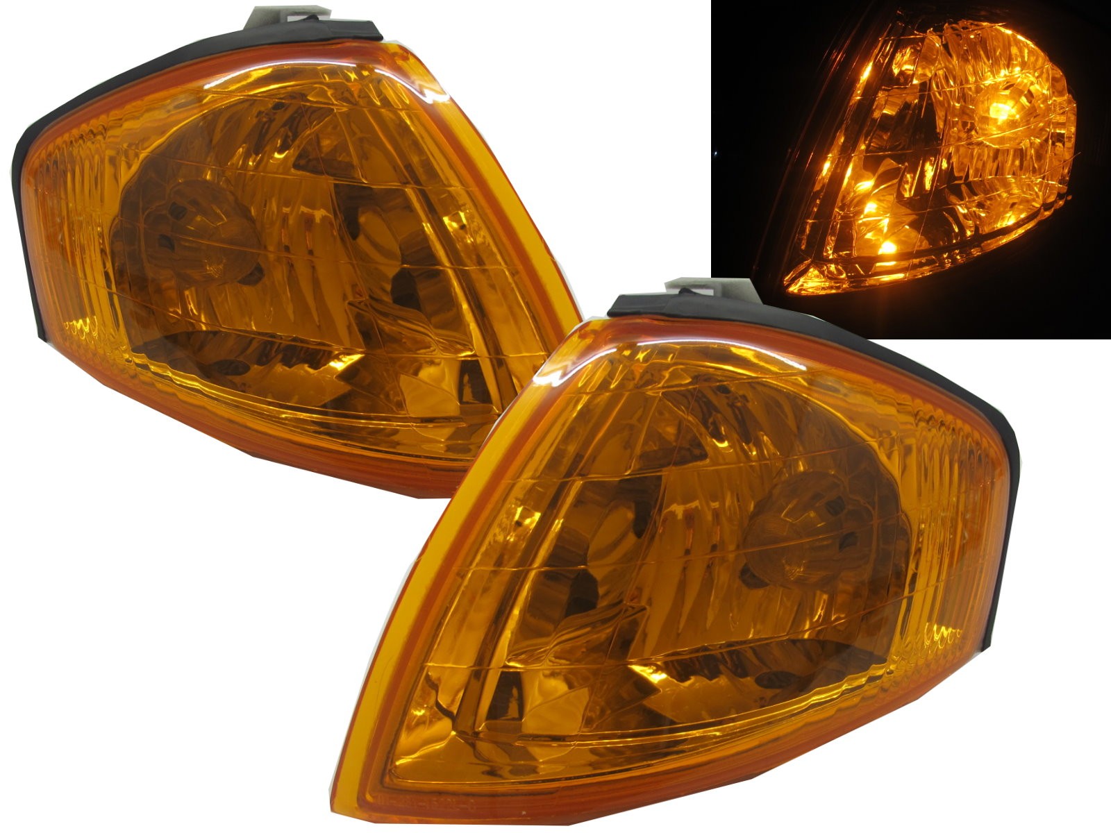 CrazyTheGod Tierra BJ 1998-2003 Sedan/Wagon CORNER LIGHT SIDE INDICATOR Repeate Yellow for FORD 