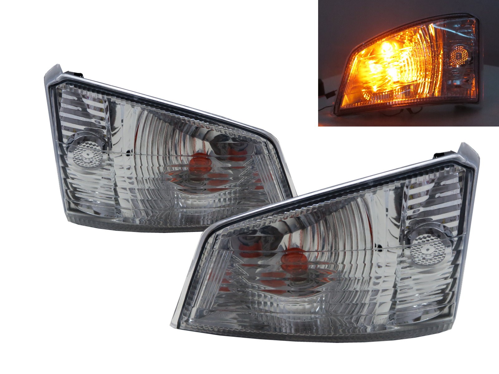 CrazyTheGod 500 Fifth generation 2015-Present Truck 2D Clear Corner Light Chrome for HINO