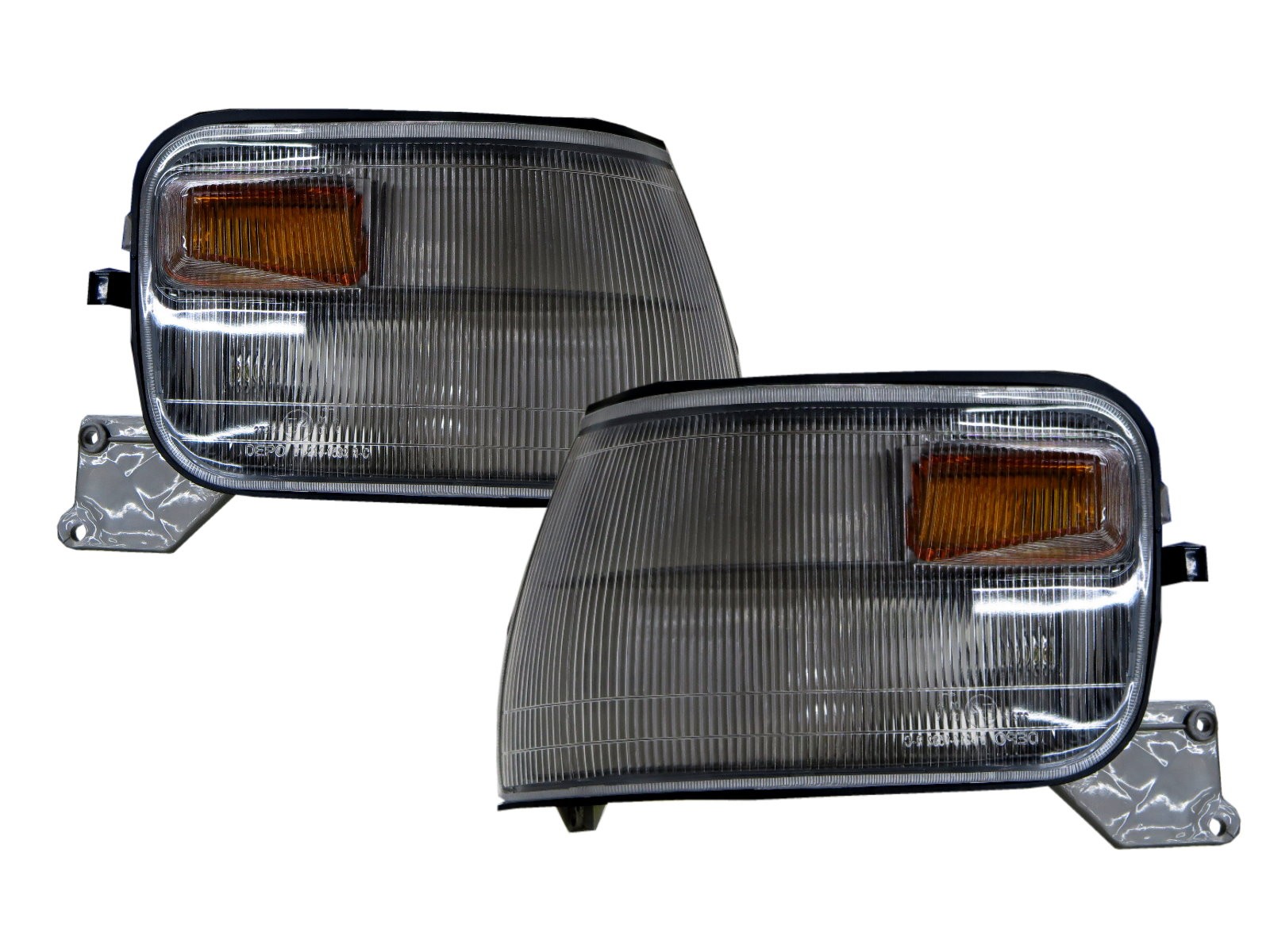 CrazyTheGod Delica L300 1999-Present VAN/Pickup 2D/4D Clear Corner Light Chrome/Gray for Mitsubishi