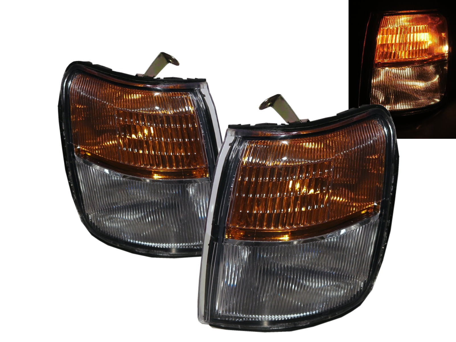 CrazyTheGod Montero V20 Second generation 1991-1997 SUV 3D/5D Clear Corner Light Yellow for Mitsubishi