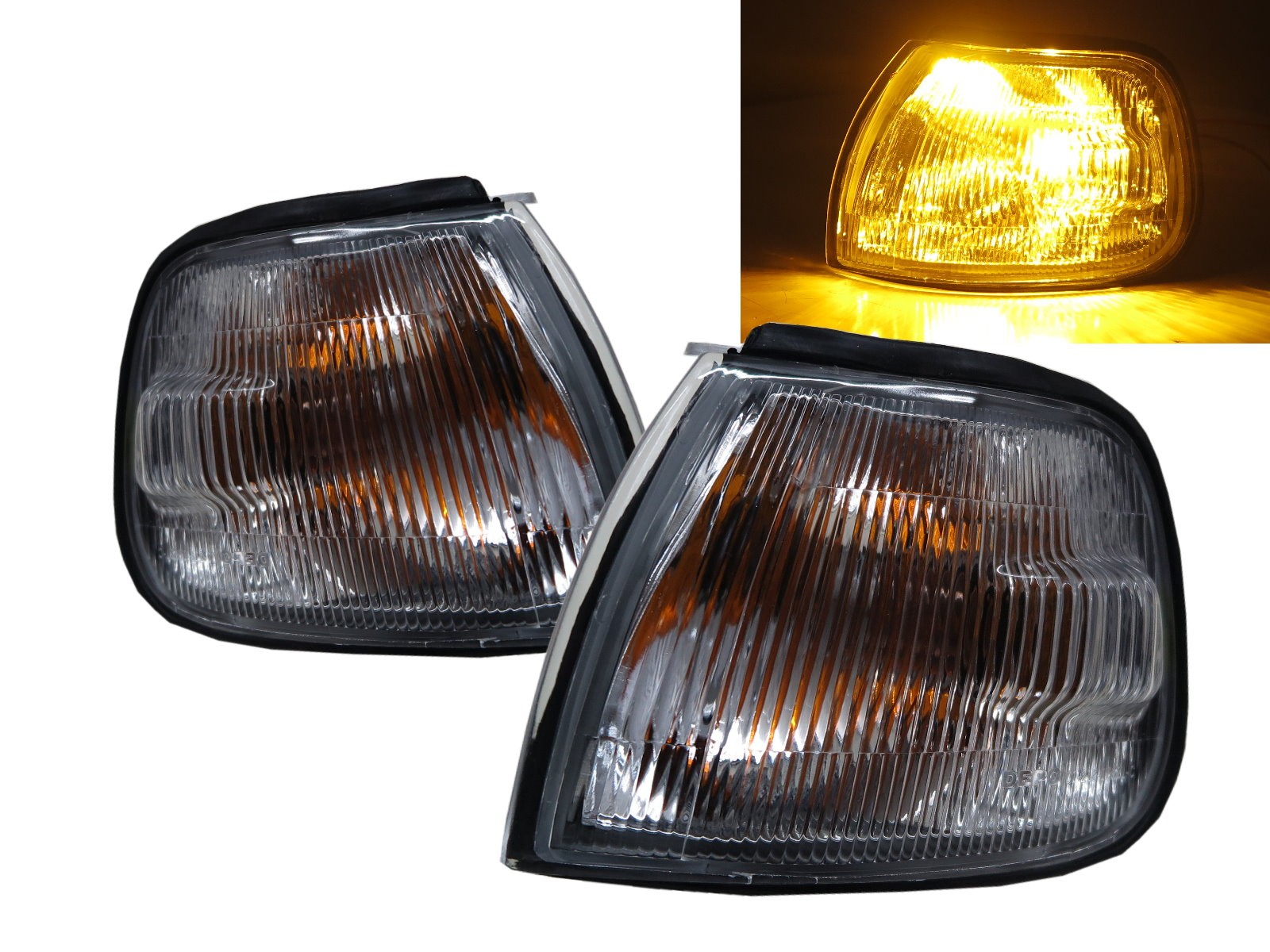 CrazyTheGod Sunny B13 Third generation 1995-2017 Sedan/Coupe 2D/4D Clear Corner Light V2 Chrome for NISSAN