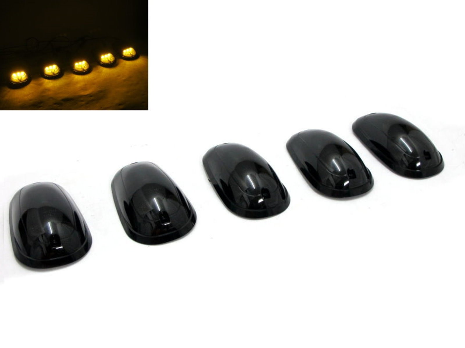 CrazyTheGod Ram 1500/2500/3500 2002-2016 Pickup 2D/4D Cab Roof Marker Light Lamp Smoke for DODGE
