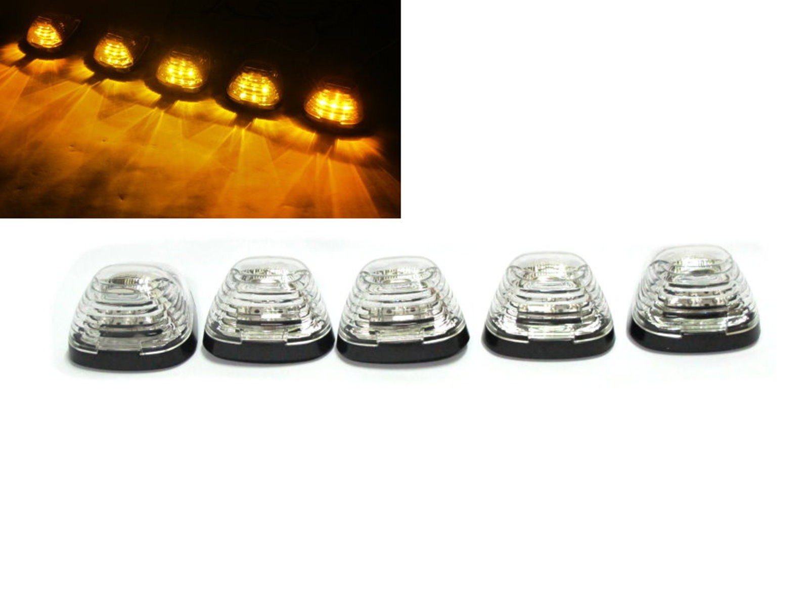 CrazyTheGod F-Series F150/F250/F350/F450/F550 Super Duty 1999-2016 Pickup 2D/4D LED Cab Roof Marker Light Lamp Chrome for FORD