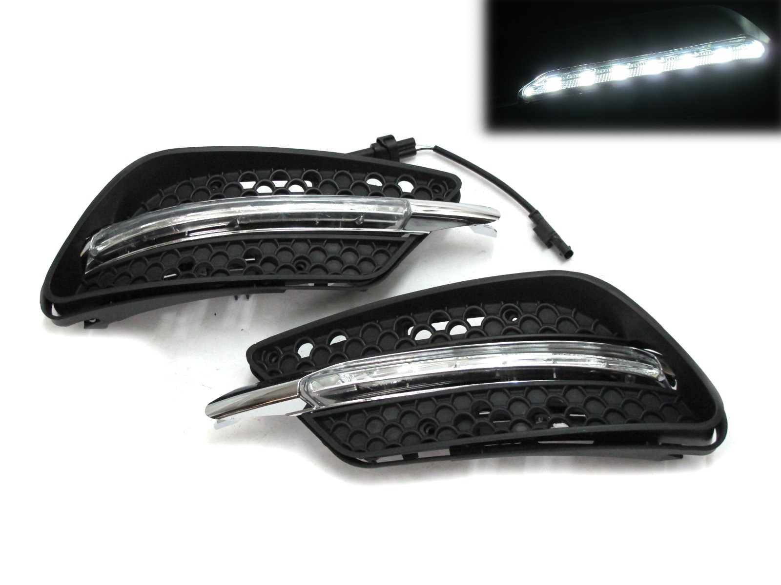 CrazyTheGod W204 2008-2011 PRE-FACELIFT Sport Package DRL Daytime Running LED Cover Mercedes-Benz C300