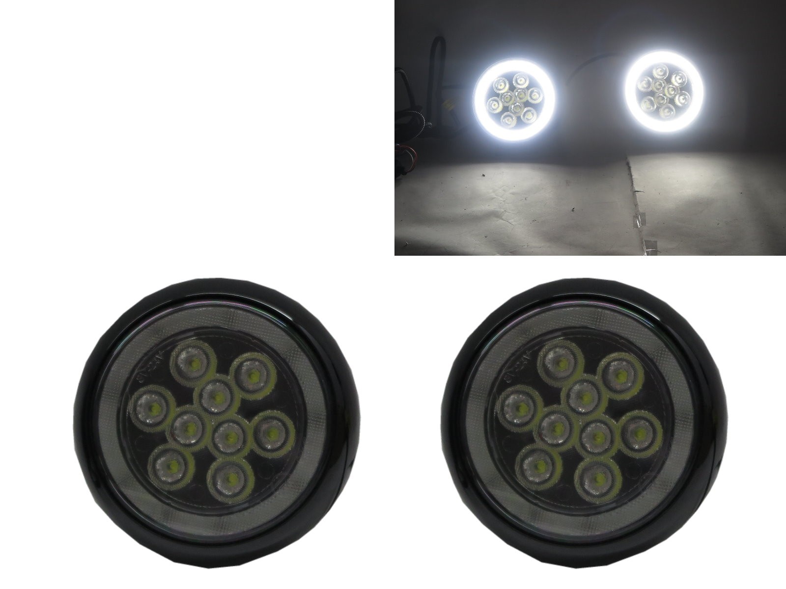 CrazyTheGod MINI R59 2012-2015 Roadster 2D LED Rally DRL Daytime Running Fog Light Lamp Black for MINI