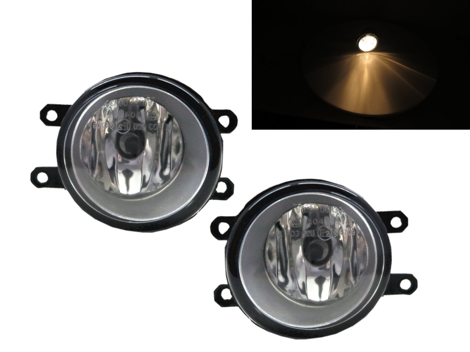 CrazyTheGod RAV4 XA30 Third generation 2005-2012 Wagon 5D Clear Glass Fog Light Lamp Chrome for TOYOTA
