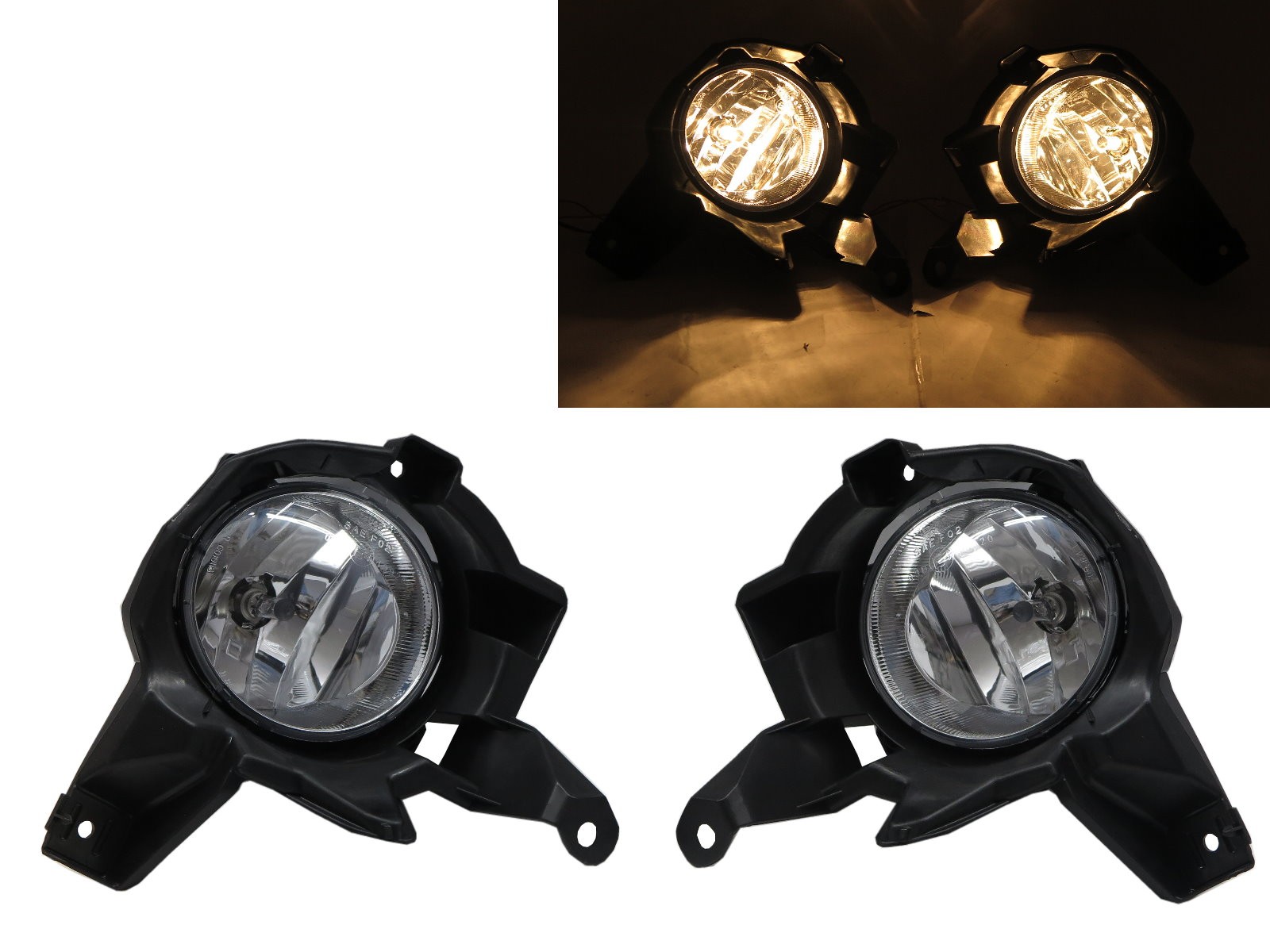 CrazyTheGod RAV4 XA40 Fourth generation 2012-2014 PRE-FACELIFT SUV 5D Clear Fog Light Lamp Chrome for TOYOTA