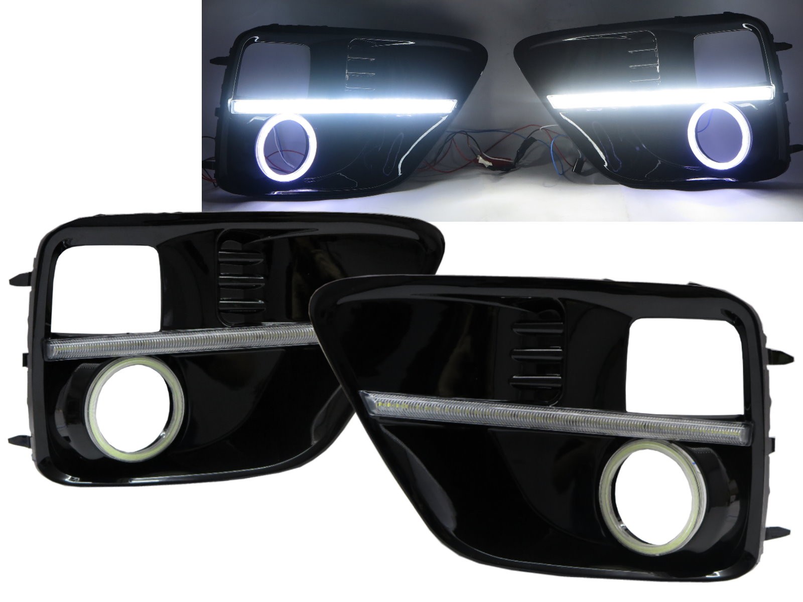 CrazyTheGod IMPREZA WRX STI Fourth generation 2014-2016 Sedan 4D COB LED Fog Light Lamp Cover for SUBARU