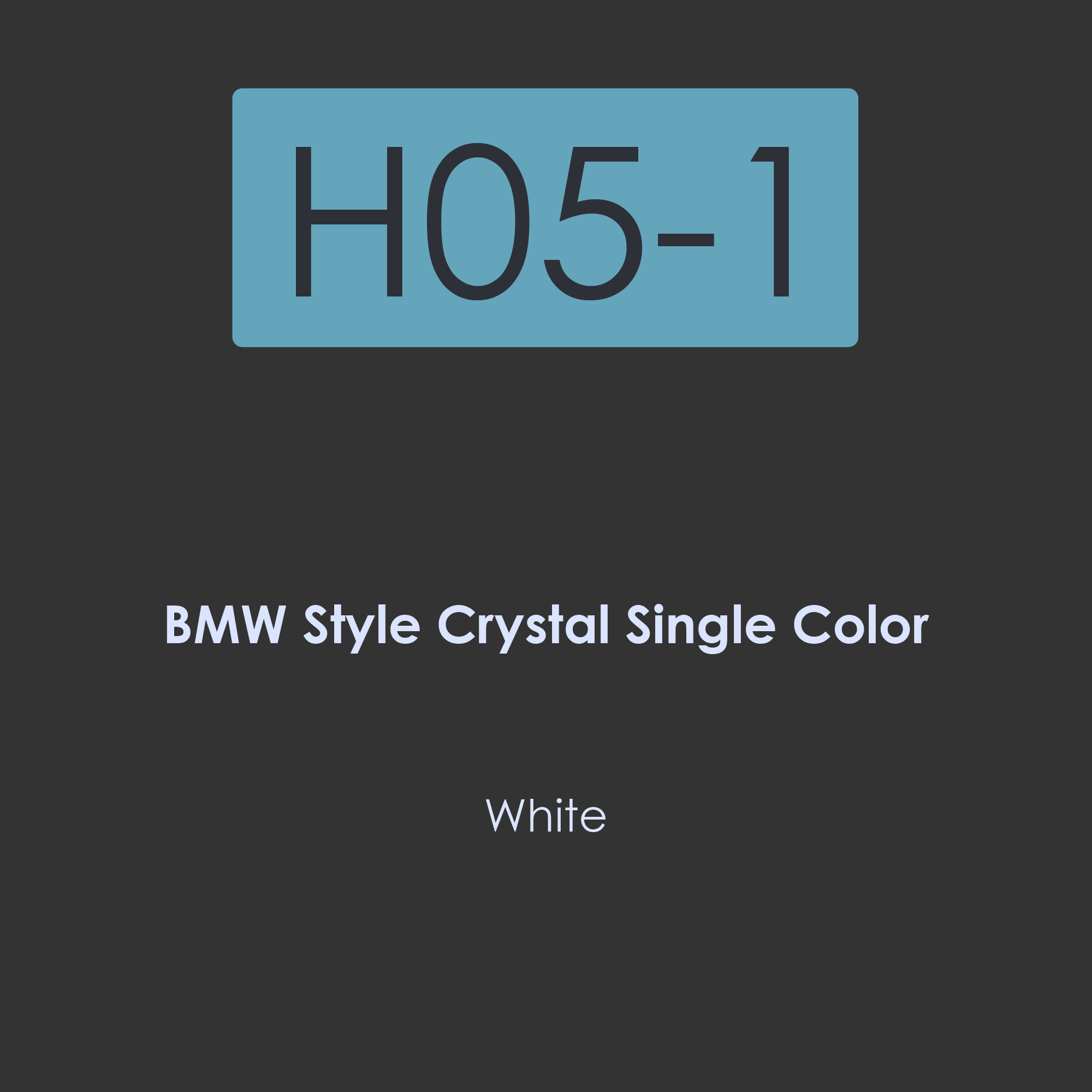 H05-3D Crystal Angel-Eye-BMW Style 3D Crystal Single Color