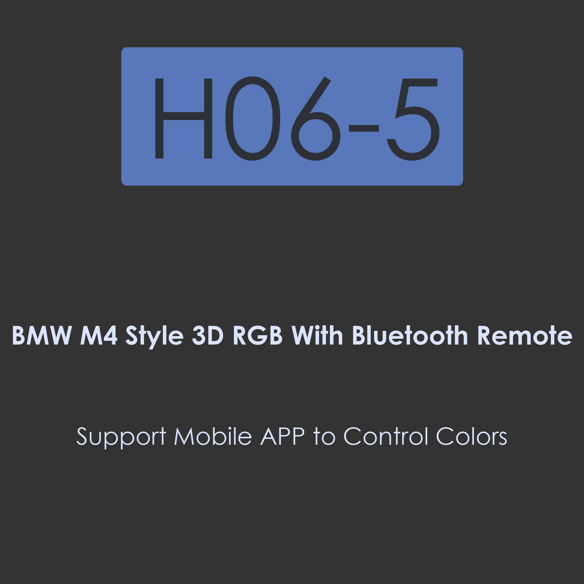 H06-BMW M4 Style Crystal Angle Eye-BMW M4 Style RGB with Bluetooth Remote