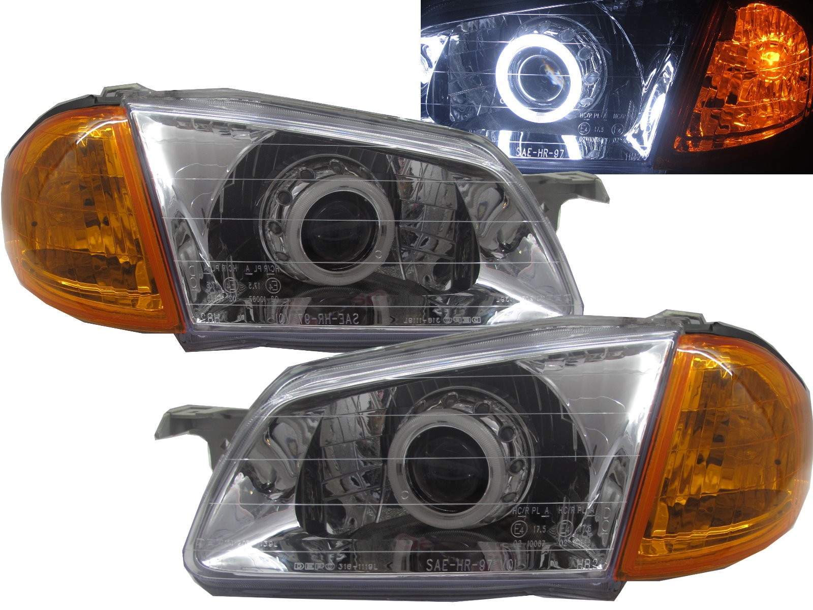 CrazyTheGod Laser BJ Eighth generation 1998-2000 PRE-FACELIFT Sedan/Wagon 4D/5D CCFL Bi-Projector HID Headlight Headlamp Chrome V2 for FORD RHD