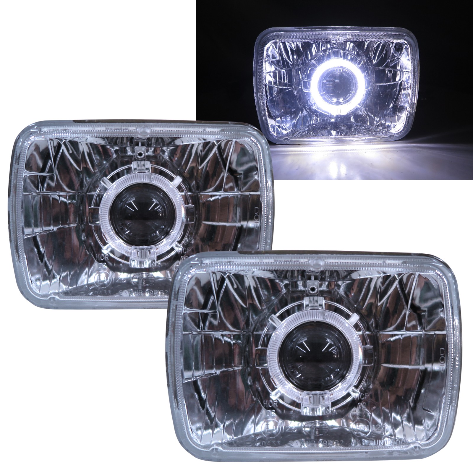 CrazyTheGod Skyhawk First generation 1979-1980 Hatchback 2D CCFL Bi-Projector Headlight Headlamp Chrome for Buick LHD