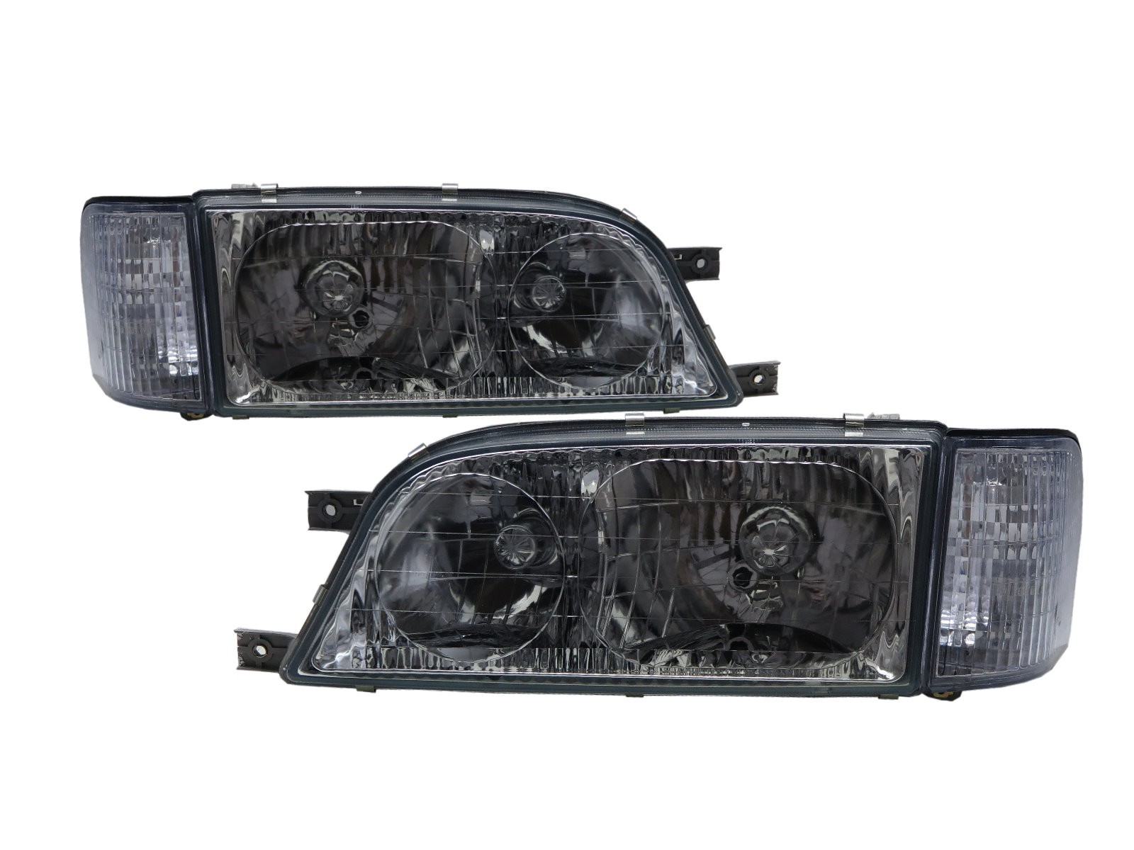CrazyTheGod MB100/MB140 1999-2004 Minibus/VAN 4D Clear W/ Corner Lamp Headlight Headlamp Chrome for Mercedes-Benz LHD