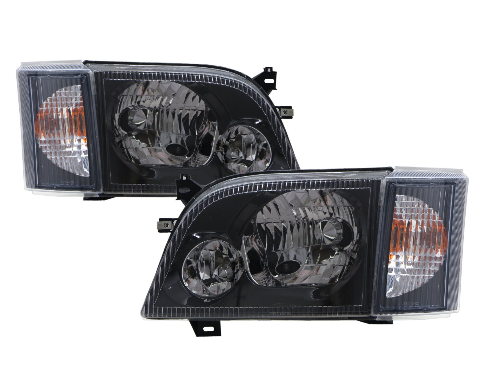 CrazyTheGod TRANSIT 2006-2017 VAN 4D Clear W/ Corner Lamp Headlight Headlamp Black China Type for FORD LHD