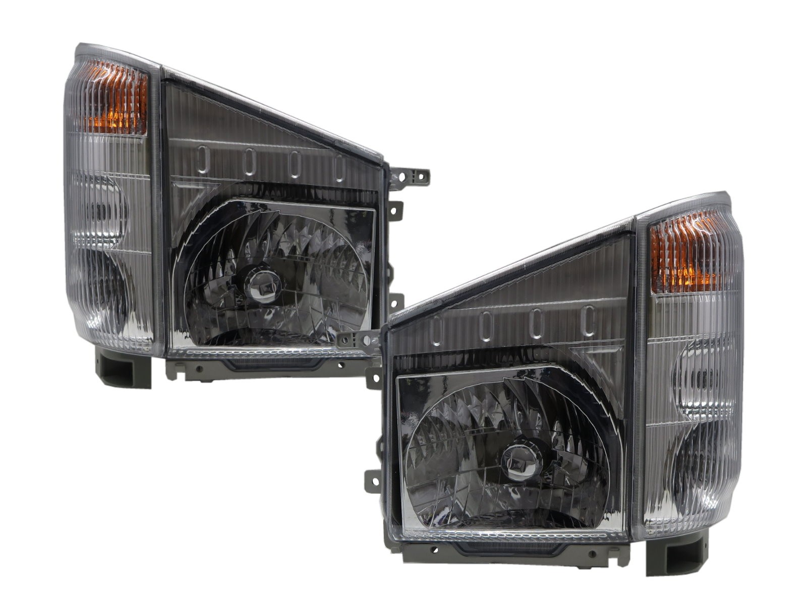 CrazyTheGod ELF 100P N-SERIES NJR85 Sixth generation 2007-present Truck Clear W/ Corner Lamp Headlight Headlamp Chrome for ISUZU LHD
