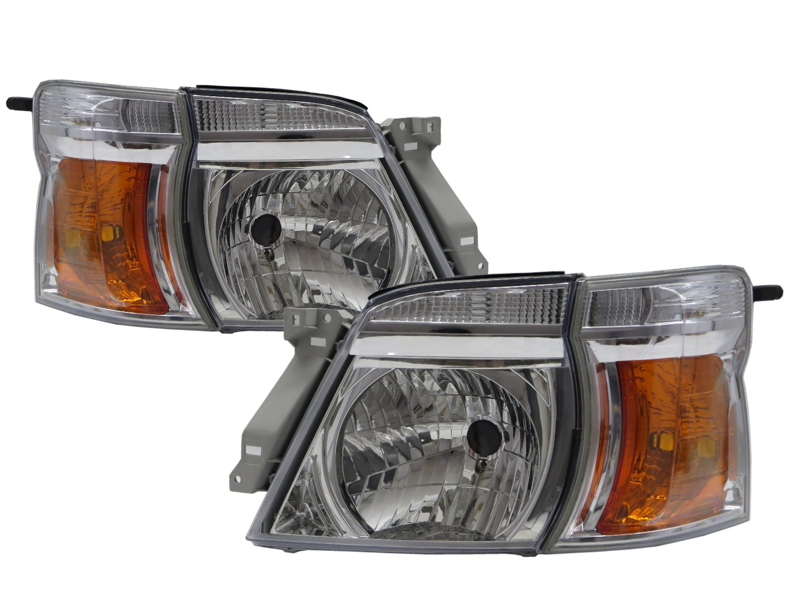 CrazyTheGod Como E25 First generation 2001-2012 Facelift VAN 3D/4D Clear Headlight Headlamp Chrome for ISUZU LHD