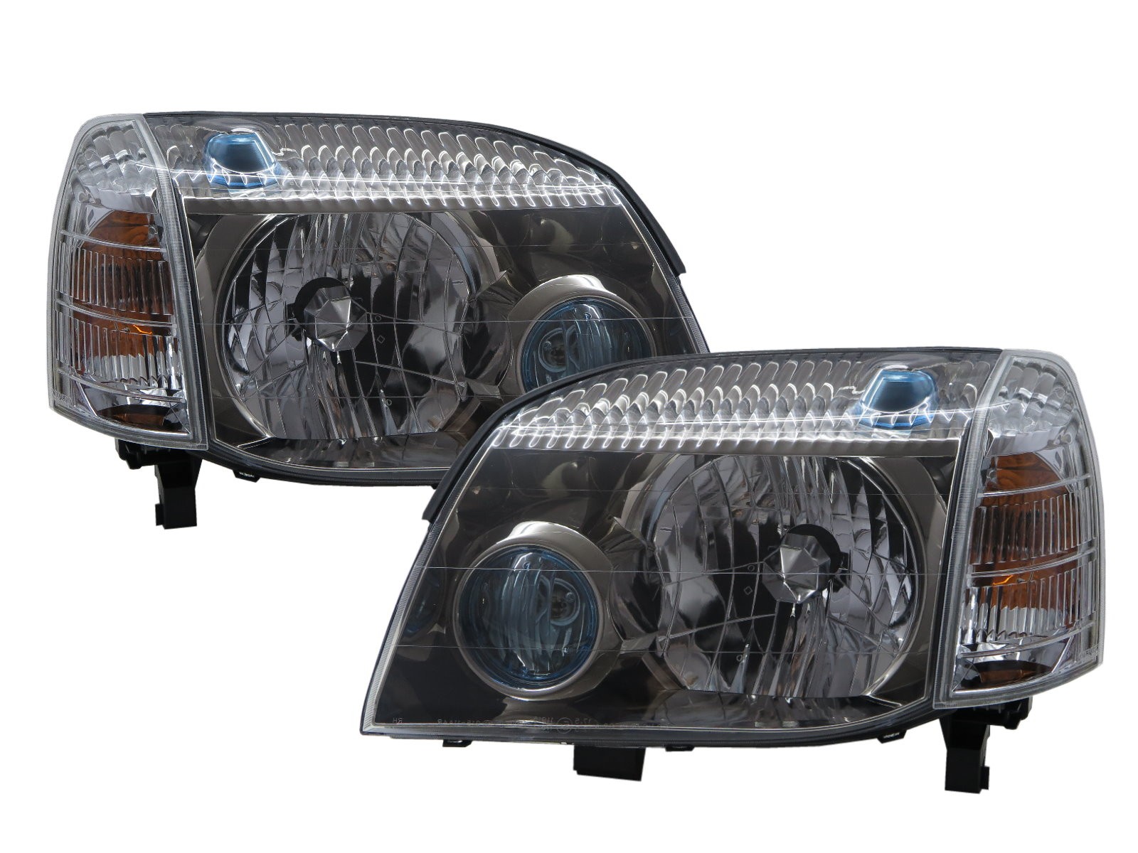 CrazyTheGod X-Trail T30 First generation 2001-2007 SUV 5D Clear W/ Corner Lamp Headlight Headlamp Smoke V2 for NISSAN RHD