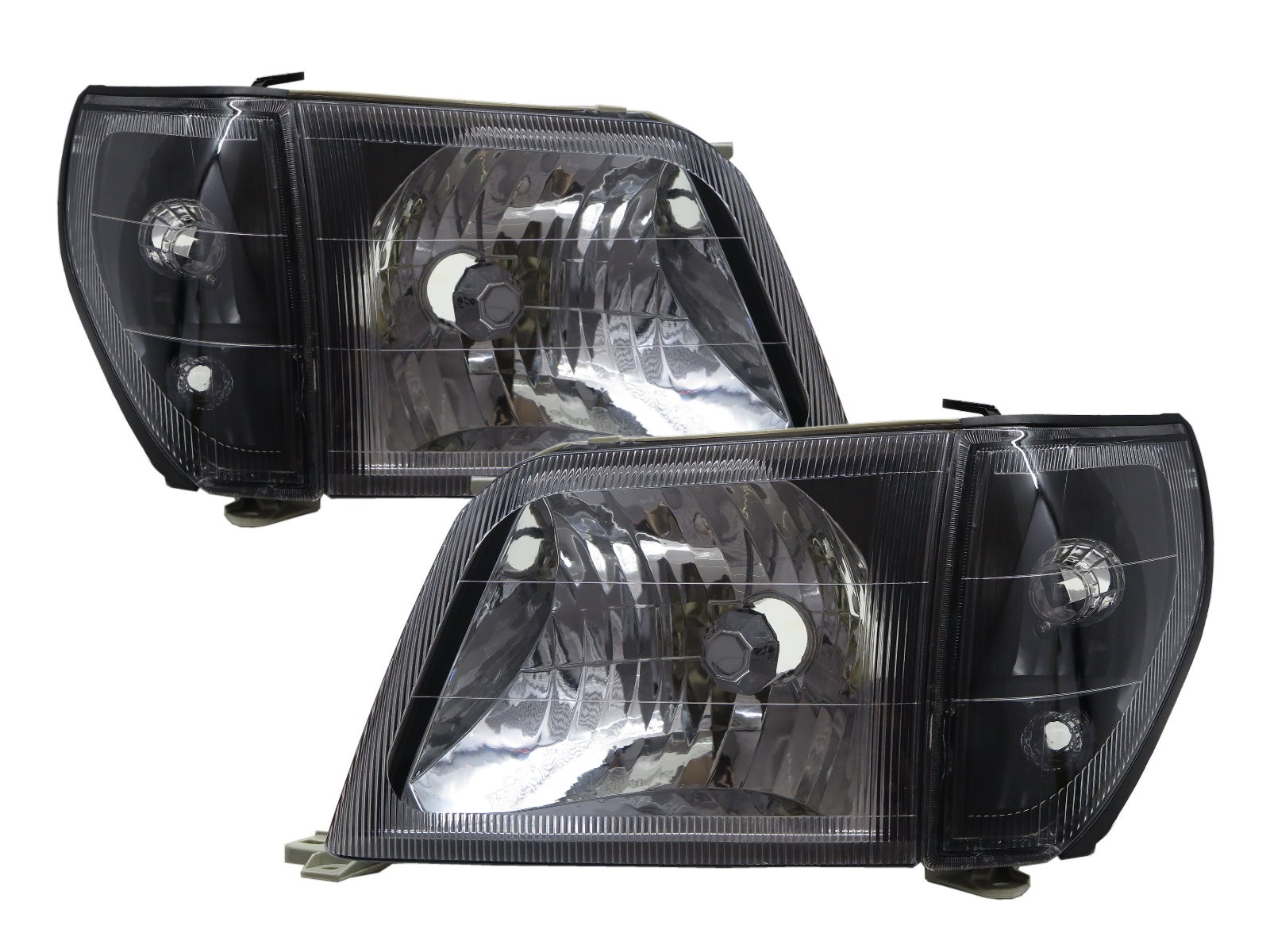 CrazyTheGod LAND CRUISER PRADO FJ90 Second generation 1996-2003 SUV 2D/4D Clear Headlight Headlamp Black for TOYOTA LHD