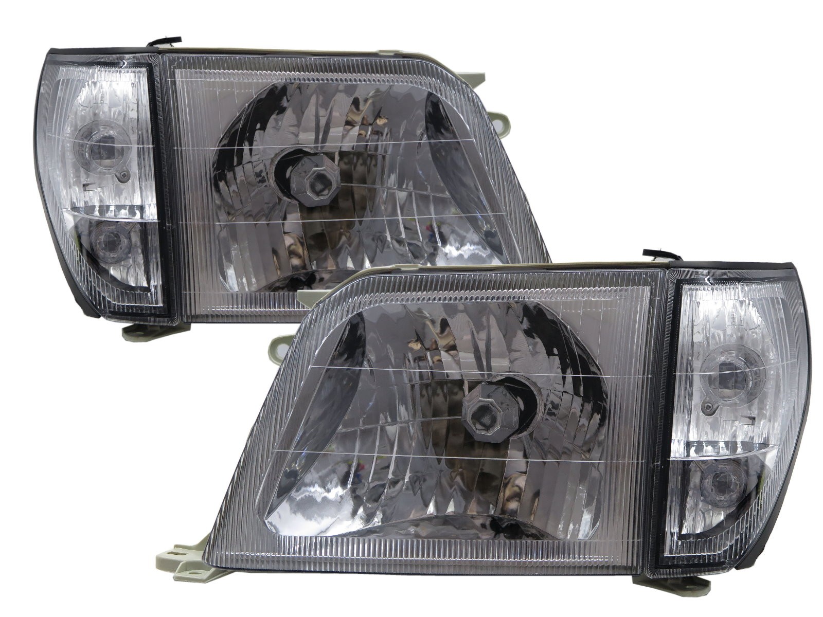 CrazyTheGod LAND CRUISER PRADO FJ90 Second generation 1996-2003 SUV 2D/4D Clear Headlight Headlamp Chrome for TOYOTA LHD