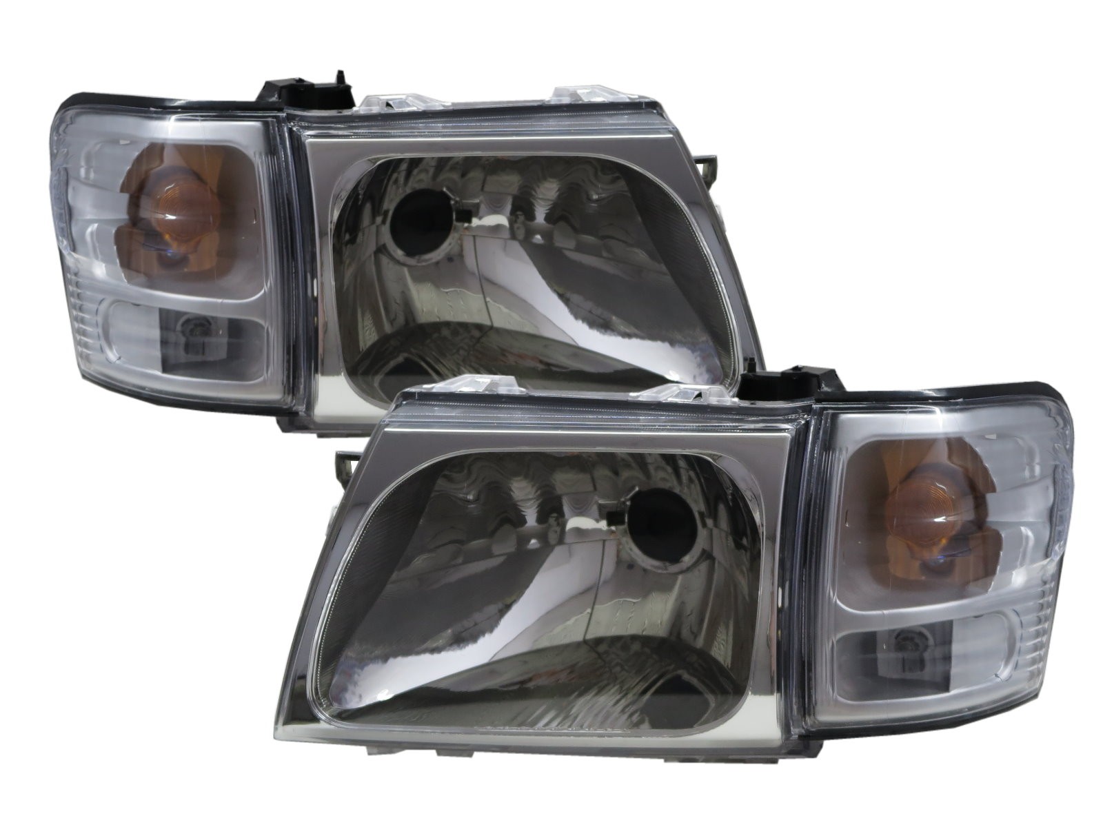 CrazyTheGod HILUX N140/N150/N160/N170 Sixth generation 2001-2005 Pickup 2D/4D Clear Headlight Headlamp W/S Corner Lamp Chrome for TOYOTA LHD