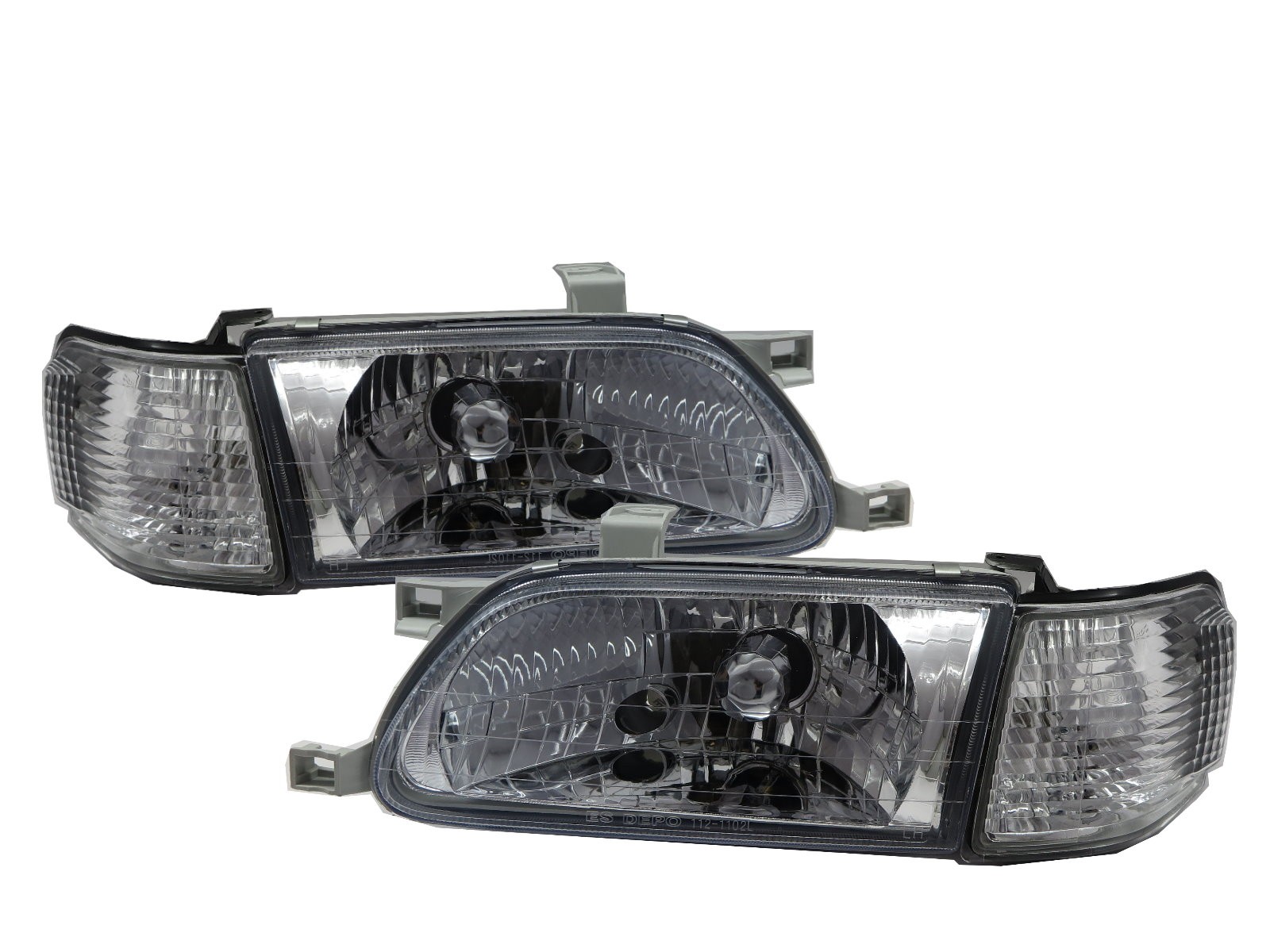CrazyTheGod Tercel L50 1995-1999 Clear Headlight Headlamp CHROME for TOYOTA LHD 