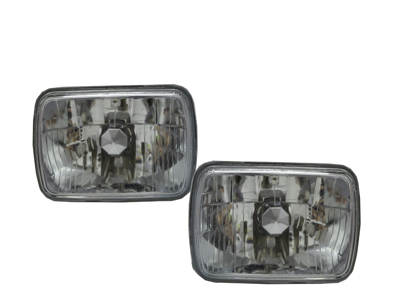 CrazyTheGod Wagoneer 1979-1990 Truck 2D Crystal Headlight Headlamp Chrome for JEEP LHD