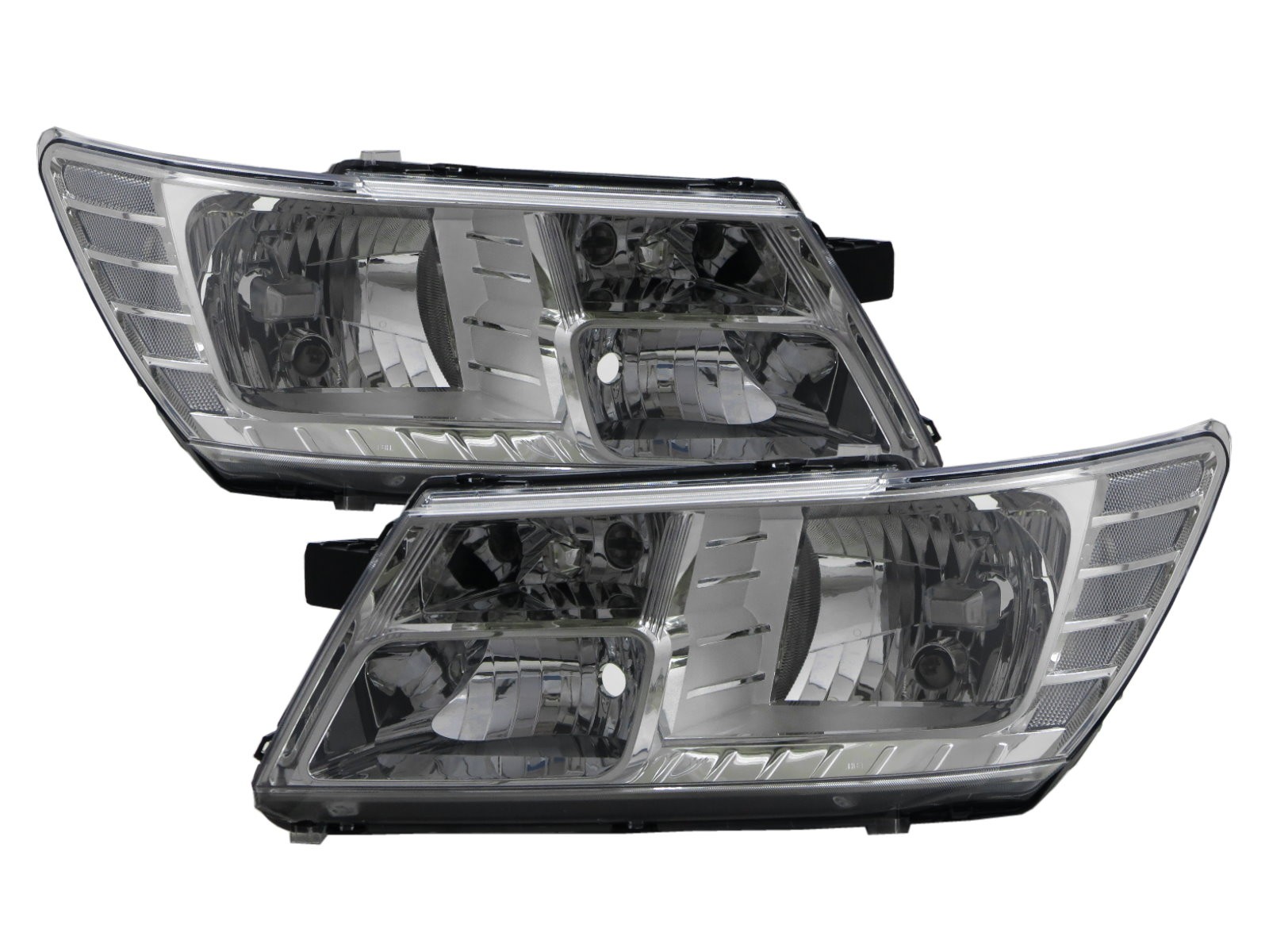 CrazyTheGod Journey JC 2009-present SUV 5D Clear Headlight Headlamp Chrome for DODGE LHD
