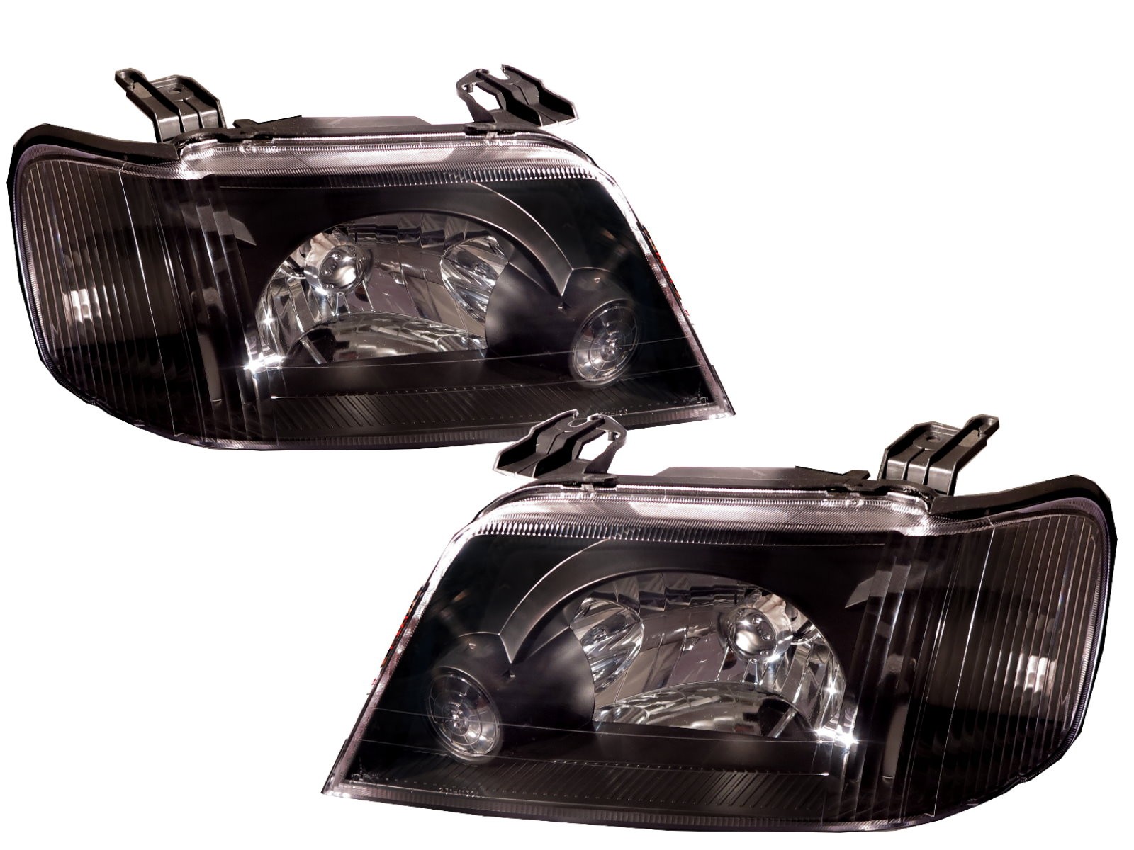 CrazyTheGod ESCAPE First generation 2000-2003 PRE-FACELIFT SUV 5D Clear Headlight Headlamp Black for FORD LHD