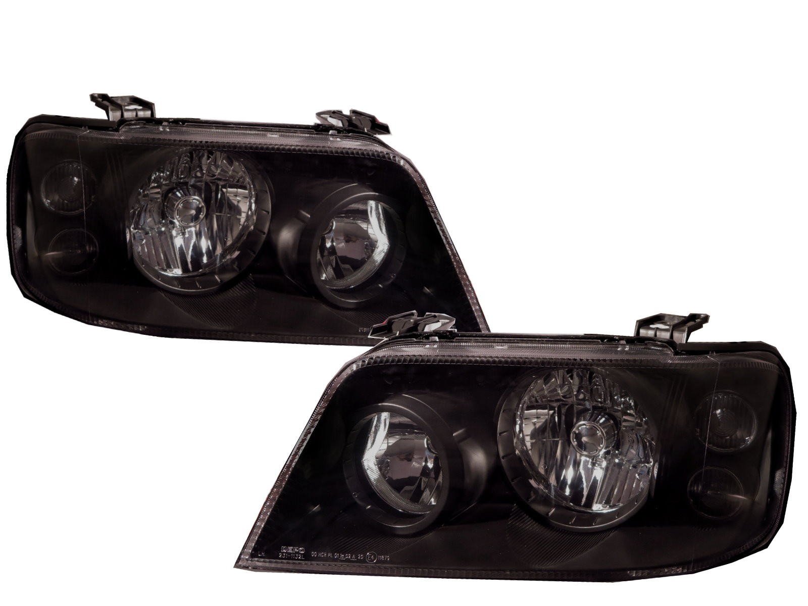 CrazyTheGod ESCAPE First generation 2004-2007 FACELIFT SUV 5D Clear Headlight Headlamp Black for FORD LHD