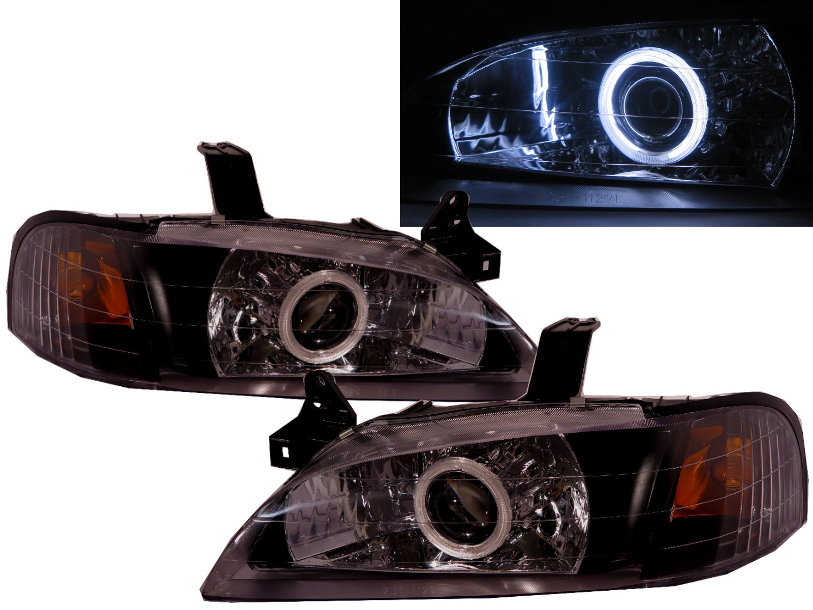 CrazyTheGod LASER KJ/KL 1994-1999 CCFL HID XENON Projector Headlight Headlamp  BLACK for FORD RHD