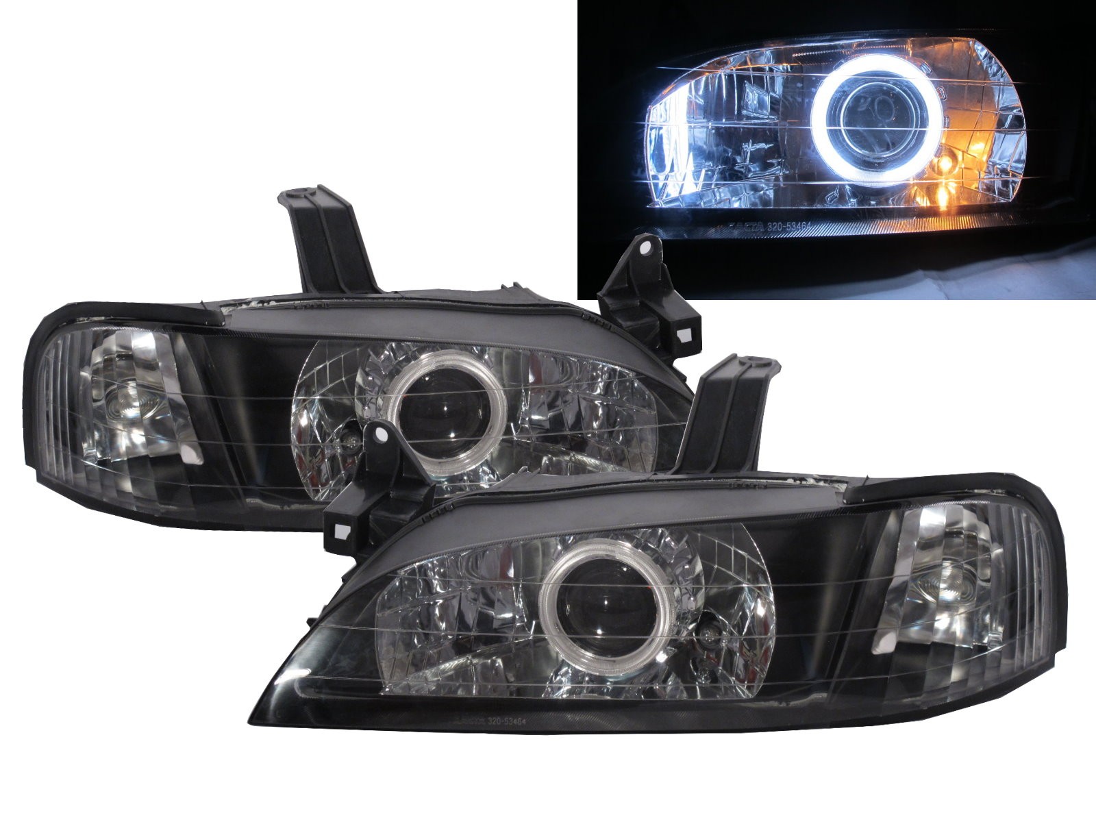 CrazyTheGod Liata KJ/KL Fourth generation 1994-1999 Sedan 4D CCFL HID Bi-Projector Headlight Headlamp V1 Black for FORD LHD