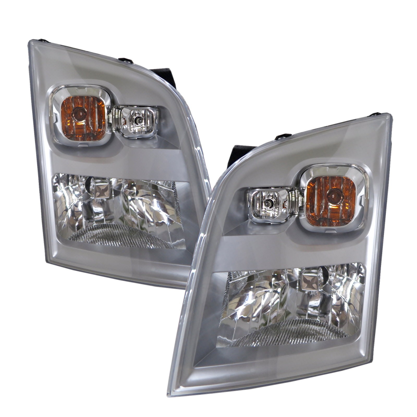 CrazyTheGod Tourneo Second generation 2007-2009 Facelift Minibus 4D Clear Headlight Headlamp Silver for FORD LHD