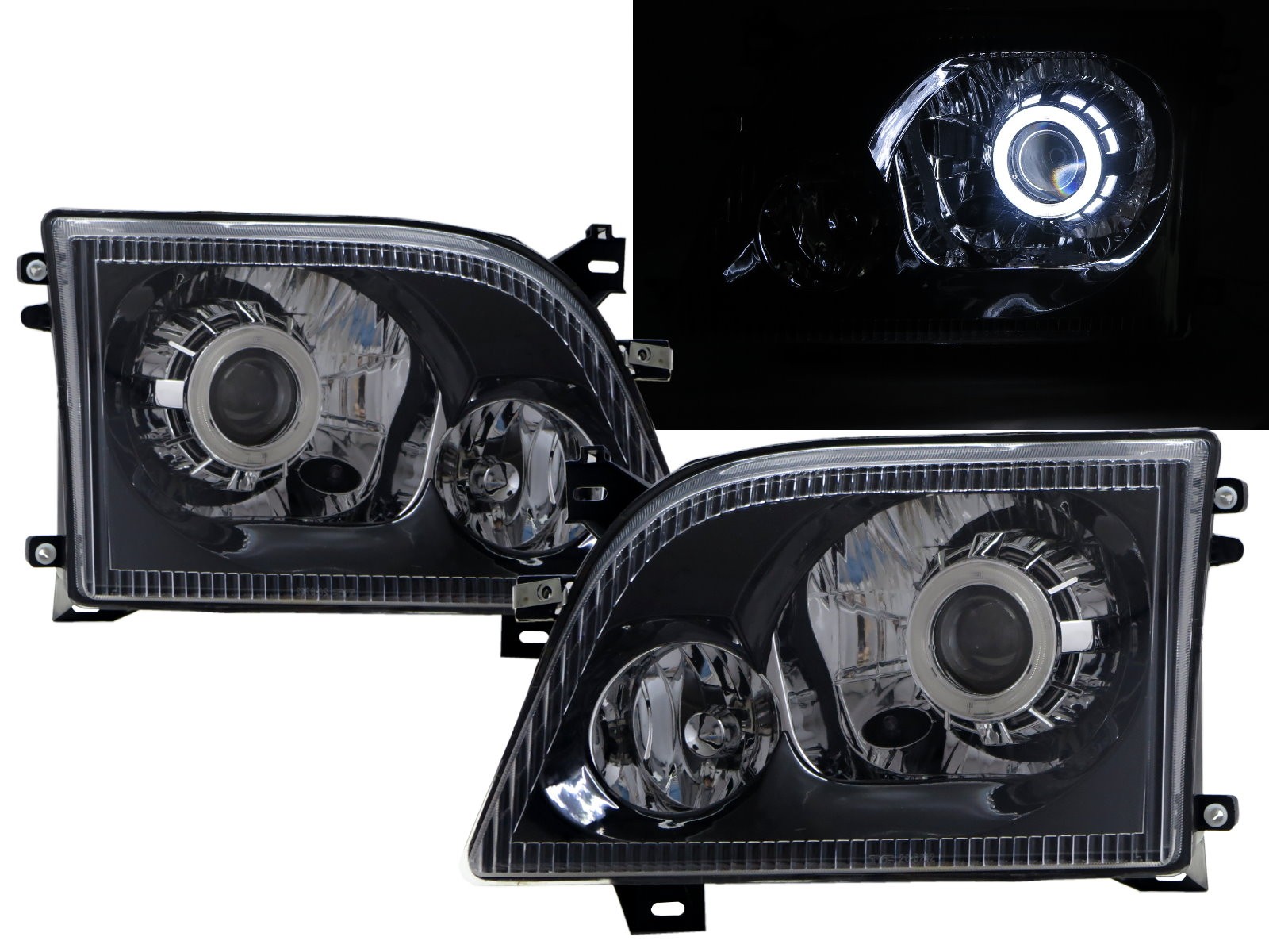 CrazyTheGod TRANSIT 2006-2017 VAN 4D CCFL Projector Headlight Headlamp Black China Type for FORD RHD