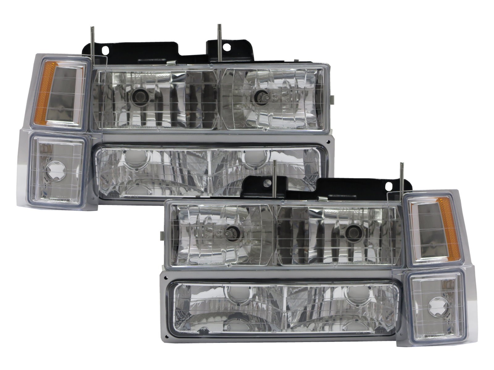 CrazyTheGod C/K Fourth generation 1994-1999 Pickup Crystal Headlight Headlamp Chrome for CHEVROLET CHEVY LHD