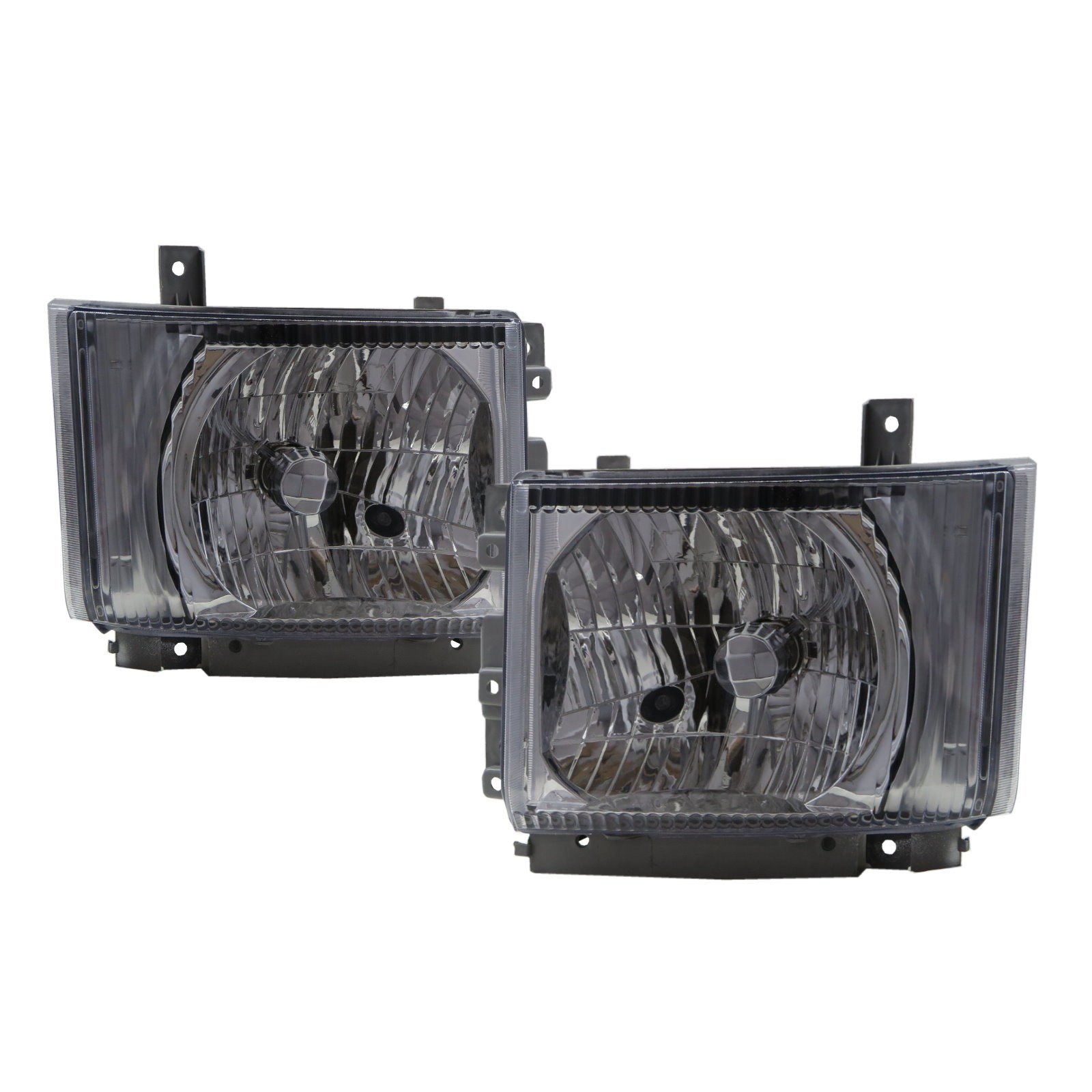 CrazyTheGod LCF Series 2007-Present Truck Clear Headlight 12V W/ Motor Headlamp Chrome for CHEVROLET CHEVY LHD