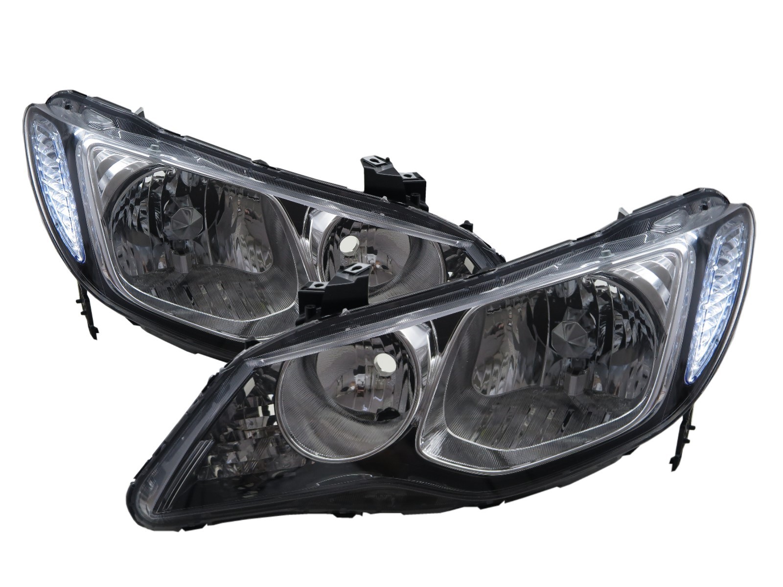 CrazyTheGod Civic Eighth generation 2006-2011 Sedan 4D Clear Headlight Headlamp Black Russia/South Africa/ASIA/JAPAN/Australia for HONDA LHD