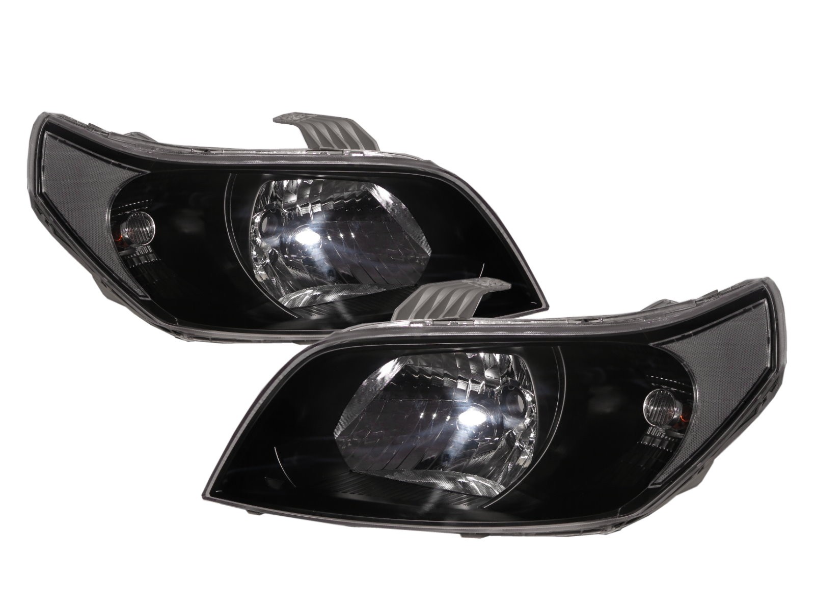 CrazyTheGod Barina TK Fifth generation 2009-2011 FACELIFT Hatchback 3D Clear Headlight Headlamp Black for HOLDEN LHD