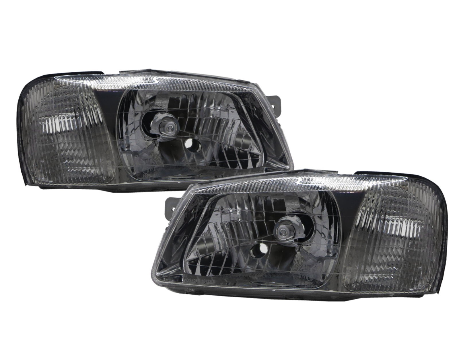 CrazyTheGod Accent/Verna LC Second generation 1999-2003 PRE-FACELIFT Sedan 4D Clear Headlight Headlamp Chrome V1 for HYUNDAI LHD