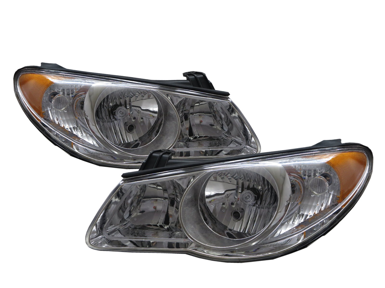 CrazyTheGod Avante HD Fourth generation 2007-2010 Sedan 4D Clear Headlight Headlamp Chrome for HYUNDAI LHD
