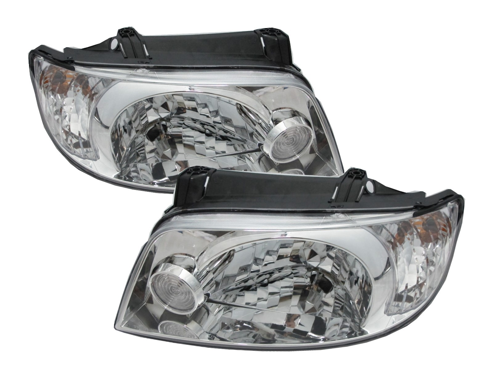 CrazyTheGod Elantra Lavita FC 2001-2004 Pre-Facelift Hatchback 5D Clear Headlight Headlamp Chrome for HYUNDAI LHD