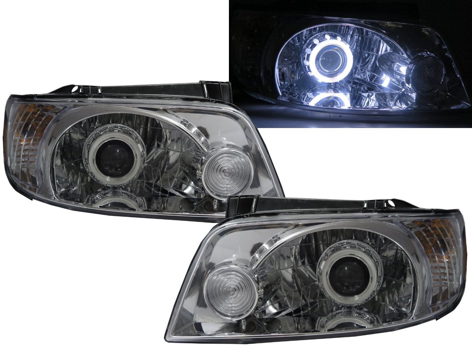 CrazyTheGod Elantra Lavita FC 2001-2004 Pre-Facelift Hatchback 5D CCFL Projector Headlight Headlamp Chrome for HYUNDAI LHD