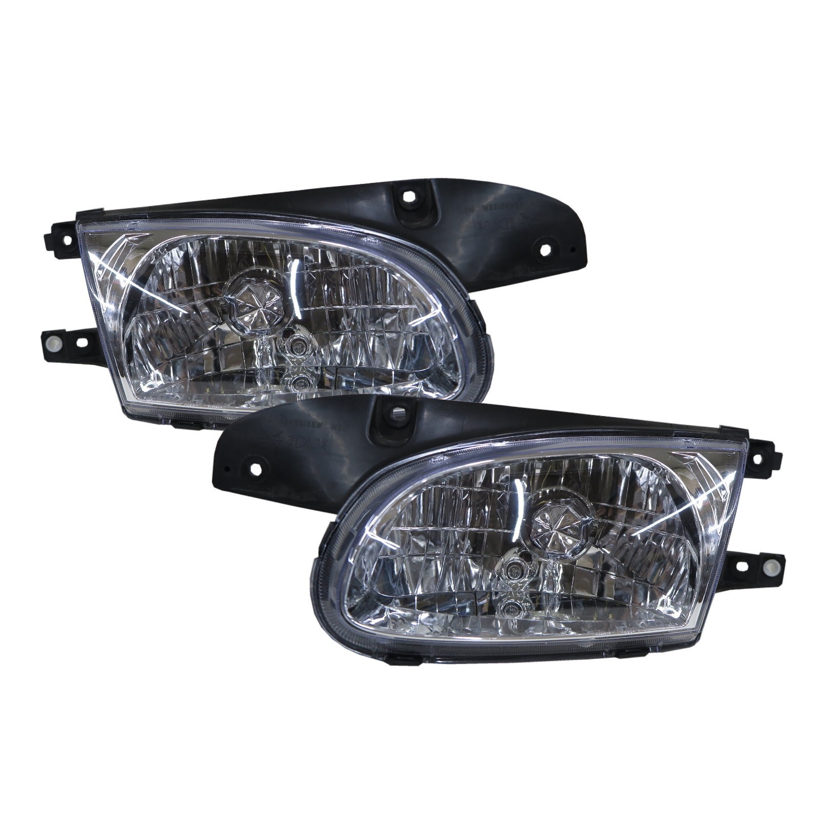 CrazyTheGod Pony 1998-1999 Sedan/Hatchback 4D/5D Clear Headlight Headlamp Chrome for HYUNDAI LHD