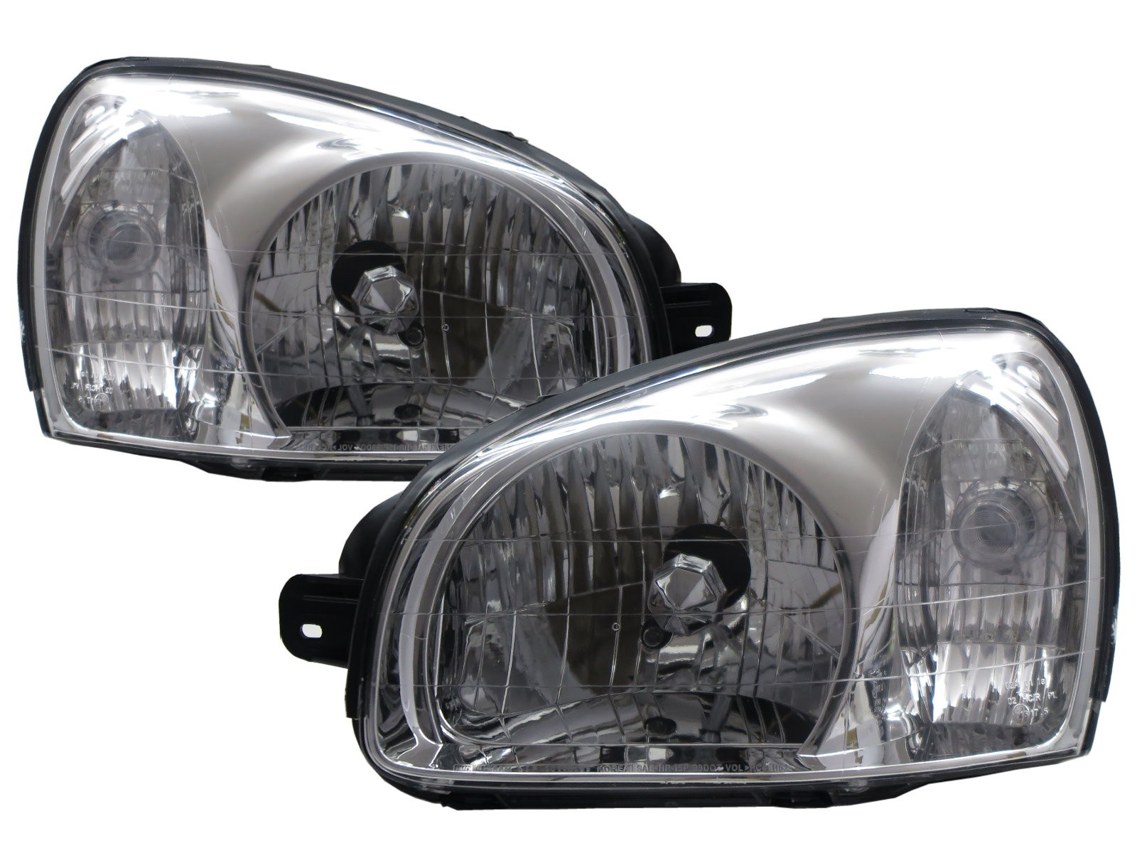 CrazyTheGod Santa FE SM First generation 2000-2006 Wagon 5D Clear Headlight Headlamp Chrome for HYUNDAI LHD